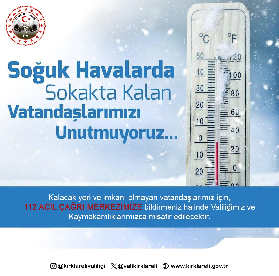 Soğuk Havalarda Sokakta Kalan Vatandaşlar Unutulmayacak