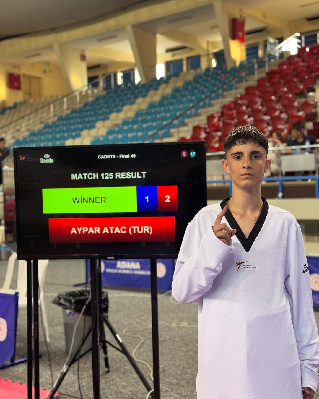 Aypar Ataç “Türki̇ye Şampi̇yonu” Adana’da 06 08 Mayıs 2025 Tarihlerinde Gerçekleştirilen Meb Türkiye Yıldızlar Taekwondo Şampiyonası’nda #Ergi̇nsporkulübü Sporcusu, #Cumhuri̇yetortaokulu Öğrencisi Aypar Ataç 49 Kg (3)