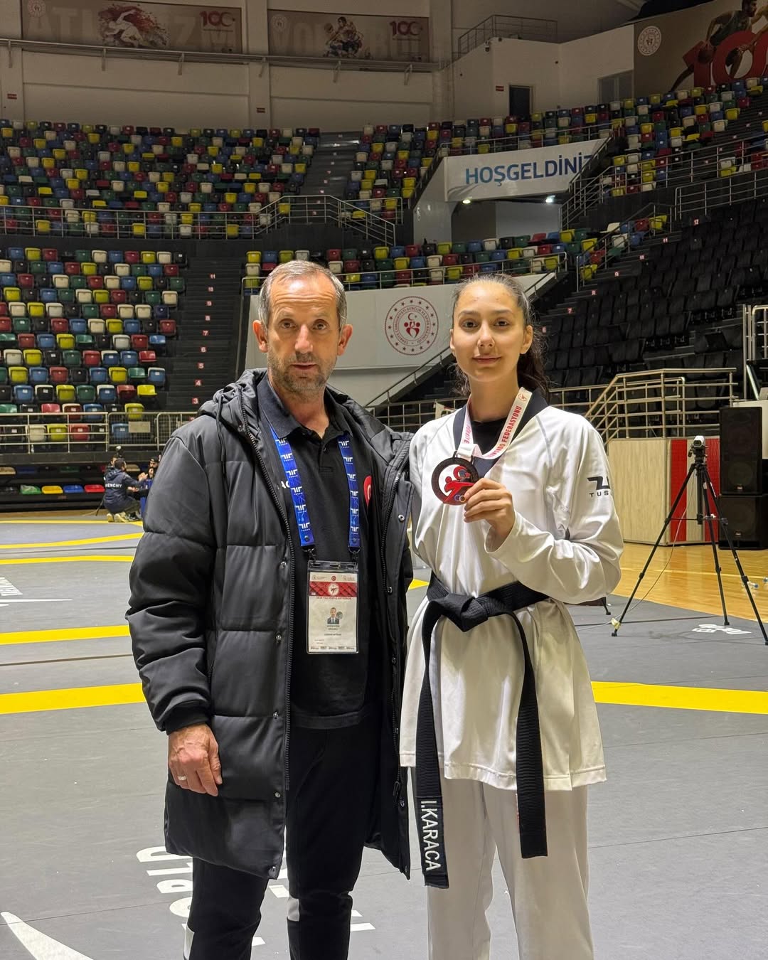 Irmak Karaca’dan Bronz Madalyabaşari = Ergi̇n Spor Kulübüsamsun’da Gerçekleştirilen, Türkiye Ümitler (16 21 Yaş) Taekwondo Şampiyonasında 194 Sporcunun Yer Aldığı 53 Kg Bayanlar Kategorisinde Antrenör Savaş Erg (3)