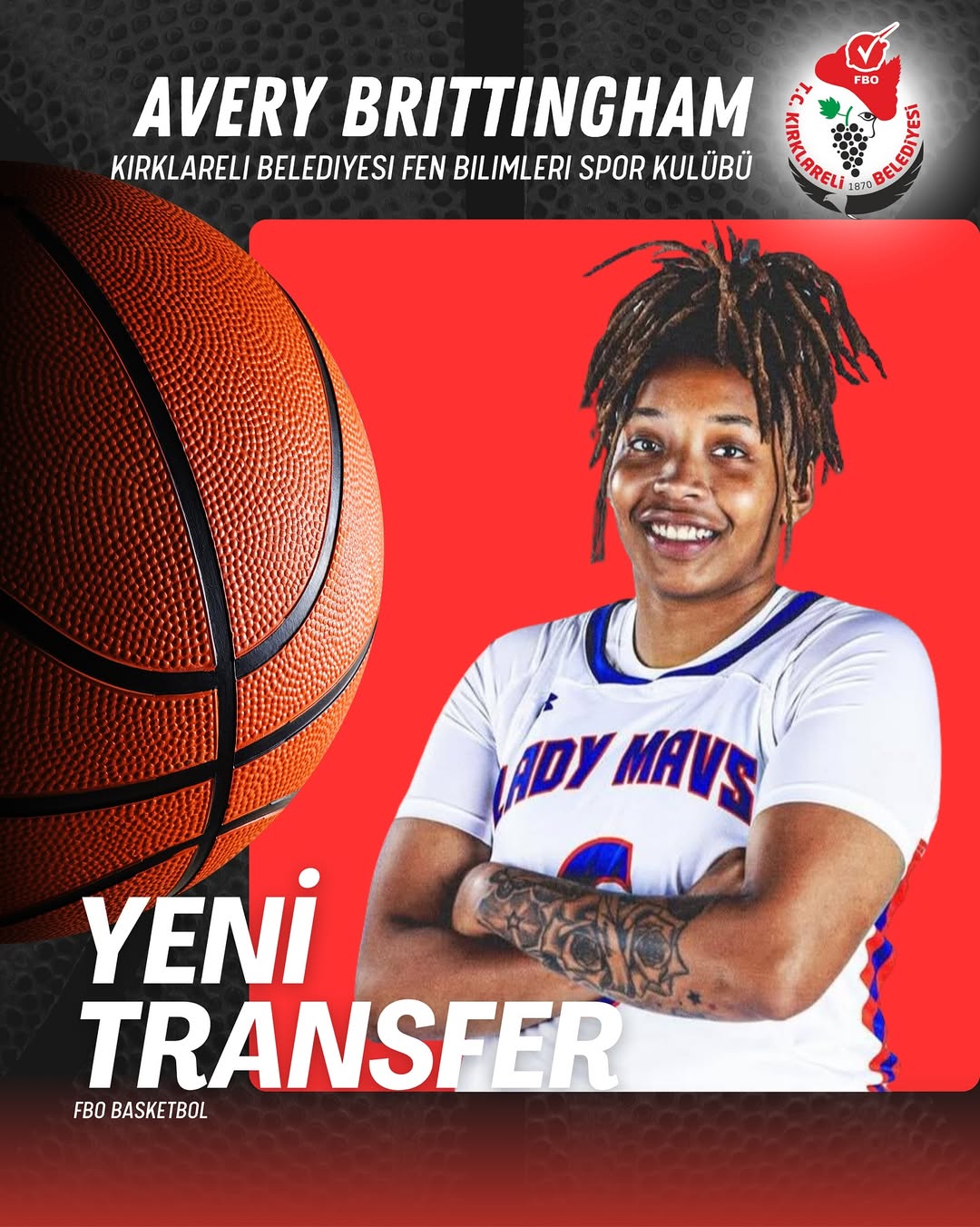 🏀 Yeni Transferimiz Avery Brittingham 🏀Kırklareli Belediyesi Fen Bilimleri Okulları Spor Kulü