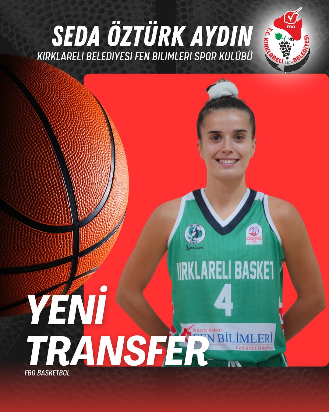 🏀 Yeni Transferimiz Seda Öztürk Aydın🏀Kırklareli Belediyesi Fen Bilimleri Okulları Spor Kulüb