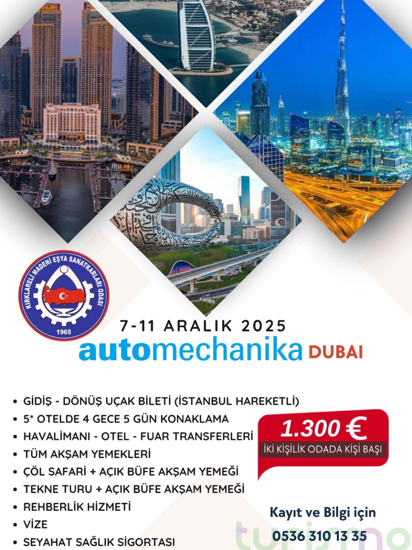 Kırklareli Madeni Eşya Sanatkarları Odası Dubai Fuarı’nda Yerini Alacak