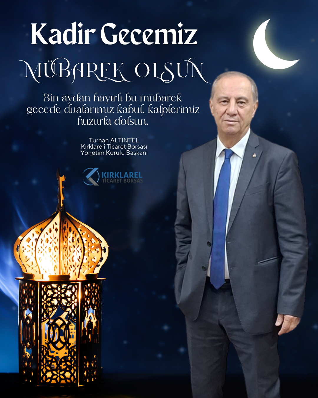 Koyu Lacivert Zarif Kadir Gecesi Instagram Gönderisi