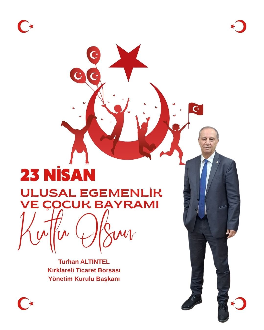 Kırmızı Ve Beyaz Modern 23 Nisan Ulusal Egemenlik Ve Çocuk Bayramı Instagram Gönderisi