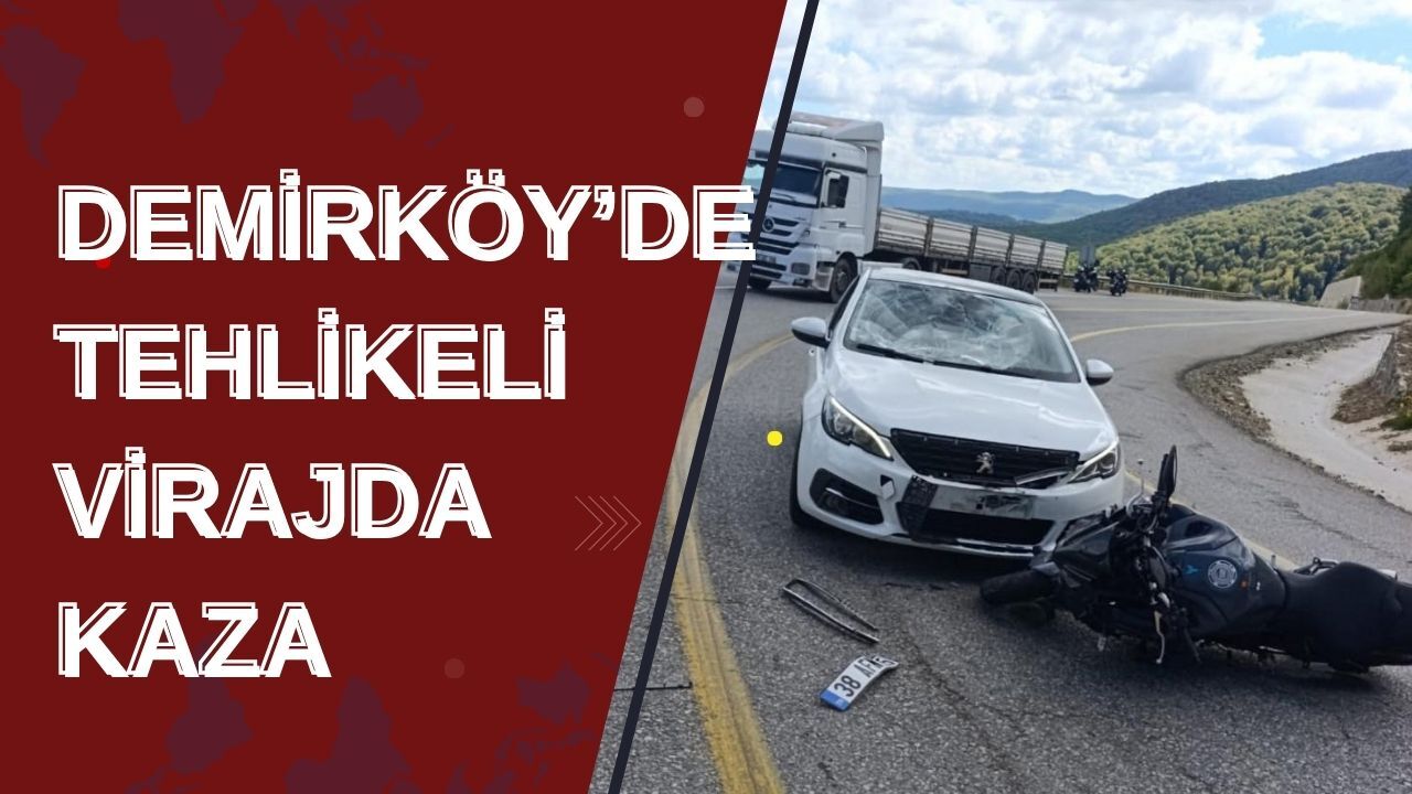 Demirköy’de Tehlikeli Virajda Kaza