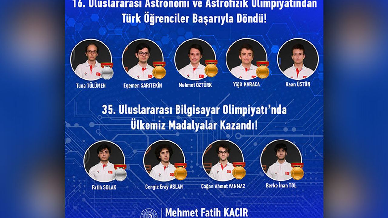 Türk Öğrenciler Olimpiyatlardan Madalyalarla Döndü