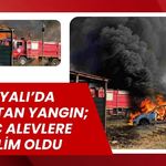 Kayalı’da Korkutan Yangın; Araç Alevlere Teslim Oldu