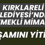 Kırklareli Belediyesi’nden Emekli Mimar Yaşamını Yitirdi