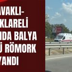 Kavaklı-Kırklareli Yolunda Balya Yüklü Römork Yandı