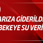 Arıza Giderildi, Şebekeye Su Verildi