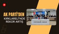 AK Parti’den Kırklareli’nde Rekor Artış