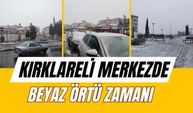 Kırklareli Merkezde Beyaz Örtü Zamanı