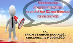 Çiftçilere Önemli Hatırlatma; Son Gün 5 Mayıs