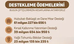 Destekleme Ödemeleri Bugün Hesaplarda