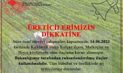 Malkoçlar Ve Beyci Köylerinde Süne İlaçlaması