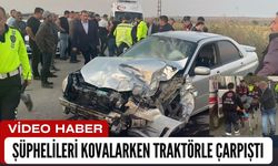 Şüphelileri Kovalarken Traktörle Çarpıştı