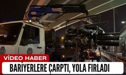 Bariyerlere Çarptı, Yola Fırladı
