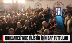 Kırklareli’nde Filistin İçin Saf Tuttular