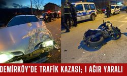 Demirköy’de Trafik Kazası; 1 Ağır Yaralı