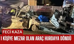 1 Kişiye Mezar Olan Araç Hurdaya Döndü