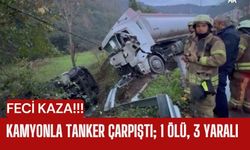 FECİ KAZA; Kamyonla Tanker Çarpıştı