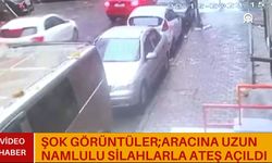 Şok Görüntüler; Aracına Uzun Namlulu Silahlarla Ateş Açıldı