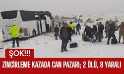 ZİNCİRLEME KAZADA CAN PAZARI; 2 Ölü, 8 Yaralı