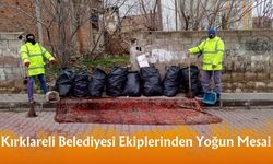 Kırklareli Belediyesi Ekiplerinden Yoğun Mesai