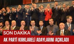 SON DAKİKA; AK Parti Kırklareli Adaylarını Açıkladı