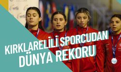 Kırklarelili Sporcudan Dünya Rekoru