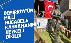 Demirköy’ün Milli Mücadele Kahramanının Heykeli Dikildi