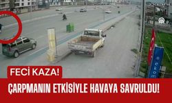 FECİ KAZA; Çarpmanın Etkisiyle Havaya Savruldu!