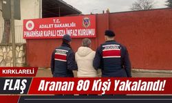 Aranan 80 Kişi Kırklareli’nde Yakalandı