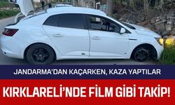 KIRKLARELİ’NDE FİLM GİBİ TAKİP; Jandarma’dan Kaçarken, Kaza Yaptılar