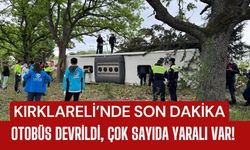 SON DAKİKA; Kırklareli’nde Otobüs Devrildi, Çok Sayıda Yaralı Var!