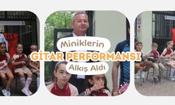 Miniklerin Gitar Performansı Alkış Aldı