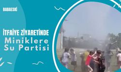 Babaeski: İtfaiye Ziyaretinde Miniklere Su Partisi