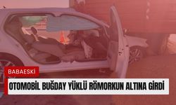 Babaeski: Otomobil Buğday Yüklü Römorkun Altına Girdi