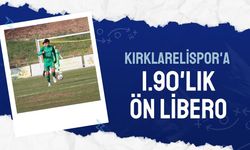 Kırklarelispor'a 1.90'lık Ön Libero