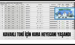 Kavaklı TOKİ İçin Kura Heyecanı Yaşandı