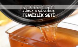 Kırklareli'nde 5 Litre Atık Yağ Getirene Temizlik Seti