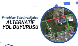 Pınarhisar Belediyesi'nden Alternatif Yol Duyurusu