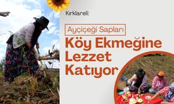 Ayçiçeği Sapları Köy Ekmeğine Lezzet Katıyor