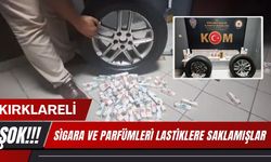 KIRKLARELİ; Sigara Ve Parfümleri Lastiklere Saklamışlar