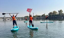 Meriç Nehri'nde Ayakta Kürek Sörfü Eğitimi Başladı