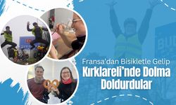 Fransa’dan Bisikletle Gelip Kırklareli’nde Dolma Doldurdular