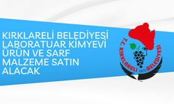 KIRKLARELİ BELEDİYESİ LABORATUAR KİMYEVİ ÜRÜN VE SARF MALZEME SATIN ALACAK