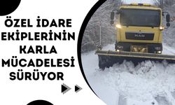 Özel İdare Ekiplerinin Karla Mücadelesi Sürüyor