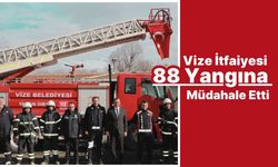 Vize İtfaiyesi 88 Yangına Müdahale Etti