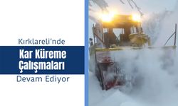 Kırklareli’nde Kar Küreme Çalışmaları Devam Ediyor